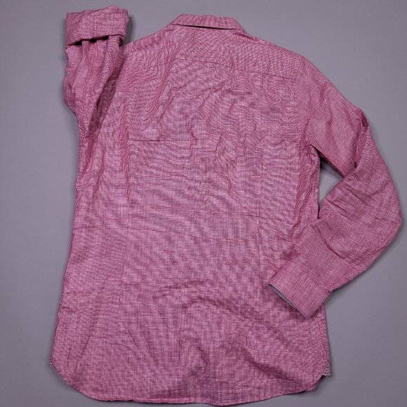 Ted Baker Cotton Linen Roll Tab Flip Cuff Button Up Shirt Lightweight Preppy 3 M - Picture 3 of 9